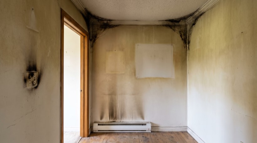 Smoke and soot with no burning, stage 1 of the sequence